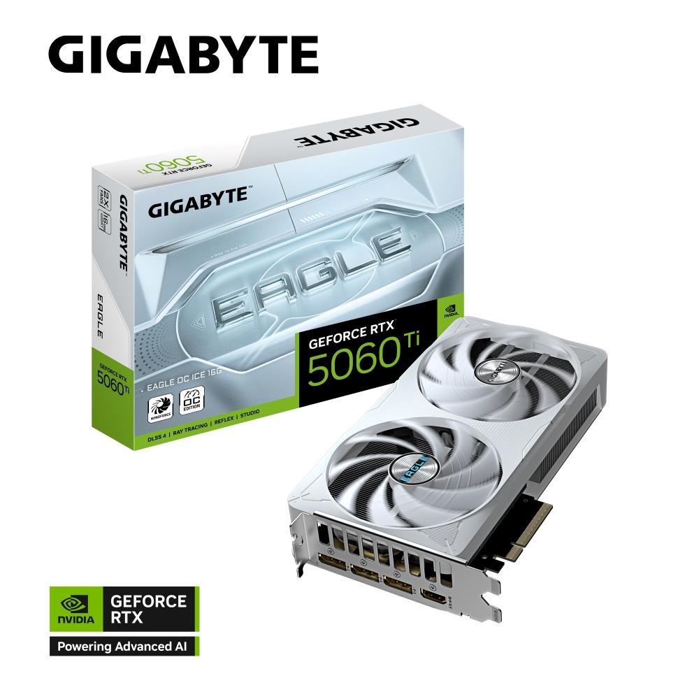 GIGABYTE GeForce RTX 5060 Ti EAGLE ICE/OC/16GB/GDDR7 GV-N506TEAGLEOC ICE-16GD Gigabyte