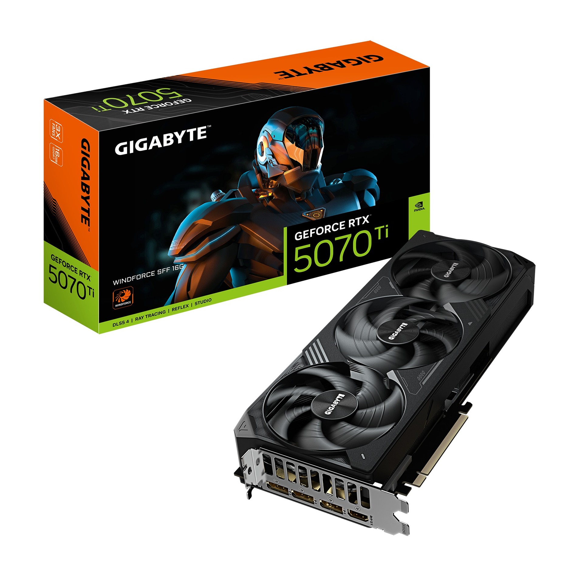 GIGABYTE GeForce RTX 5070 Ti WINDFORCE SFF/16GB/GDDR7 GV-N507TWF3-16GD Gigabyte