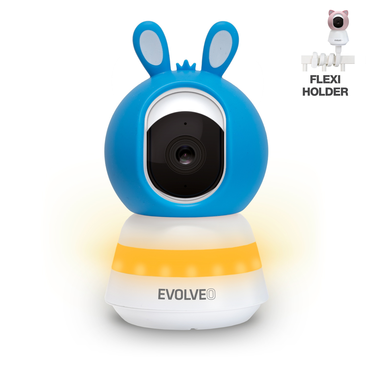 EVOLVEO Baby Monitor LUX- Chytrá 360 ° videoopatrovateľka s nočným videním, detekciou plače a pohybu, modrá CAM-LUX-B Evolveo