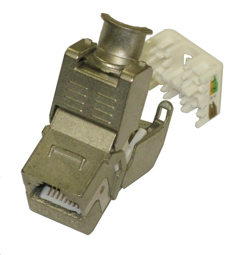OEM Keystone Cat6A, STP, samorezný so zacvakávaním, strieborný KEY-STP-C6A LYNX CS