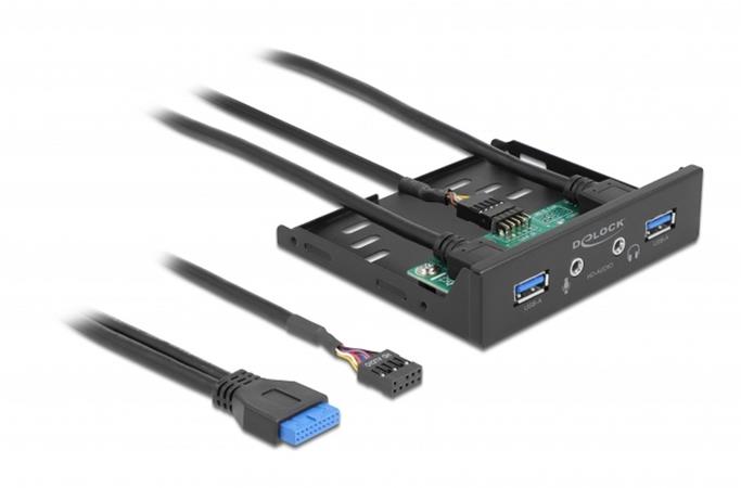 Delock 3.5” USB 3.2 Gen 1 přední panel 2 x USB Typ-A + HD-Audio 64150 DeLock