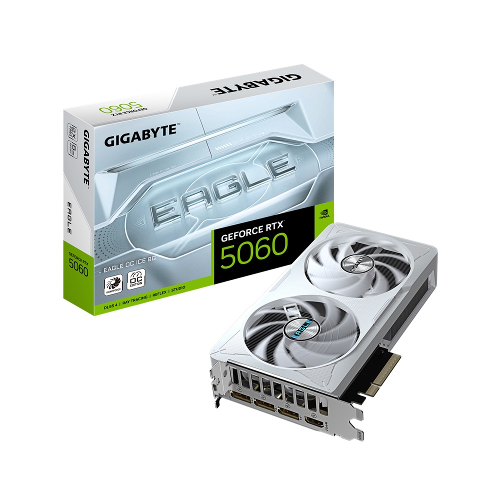 GIGABYTE GeForce RTX 5060 EAGLE ICE/OC/8GB/GDDR7 GV-N5060EAGLEOC ICE-8GD Gigabyte