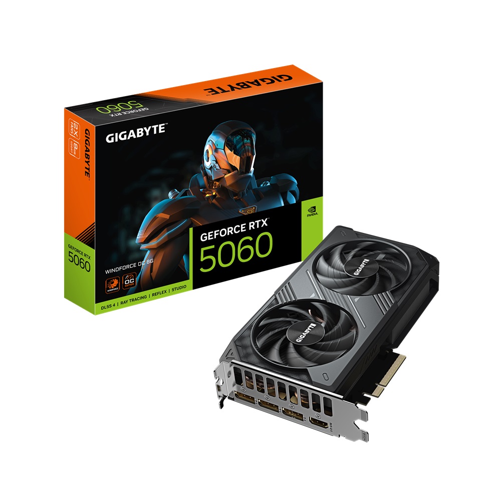GIGABYTE GeForce RTX 5060 WINDFORCE/OC/8GB/GDDR7 GV-N5060WF2OC-8GD Gigabyte
