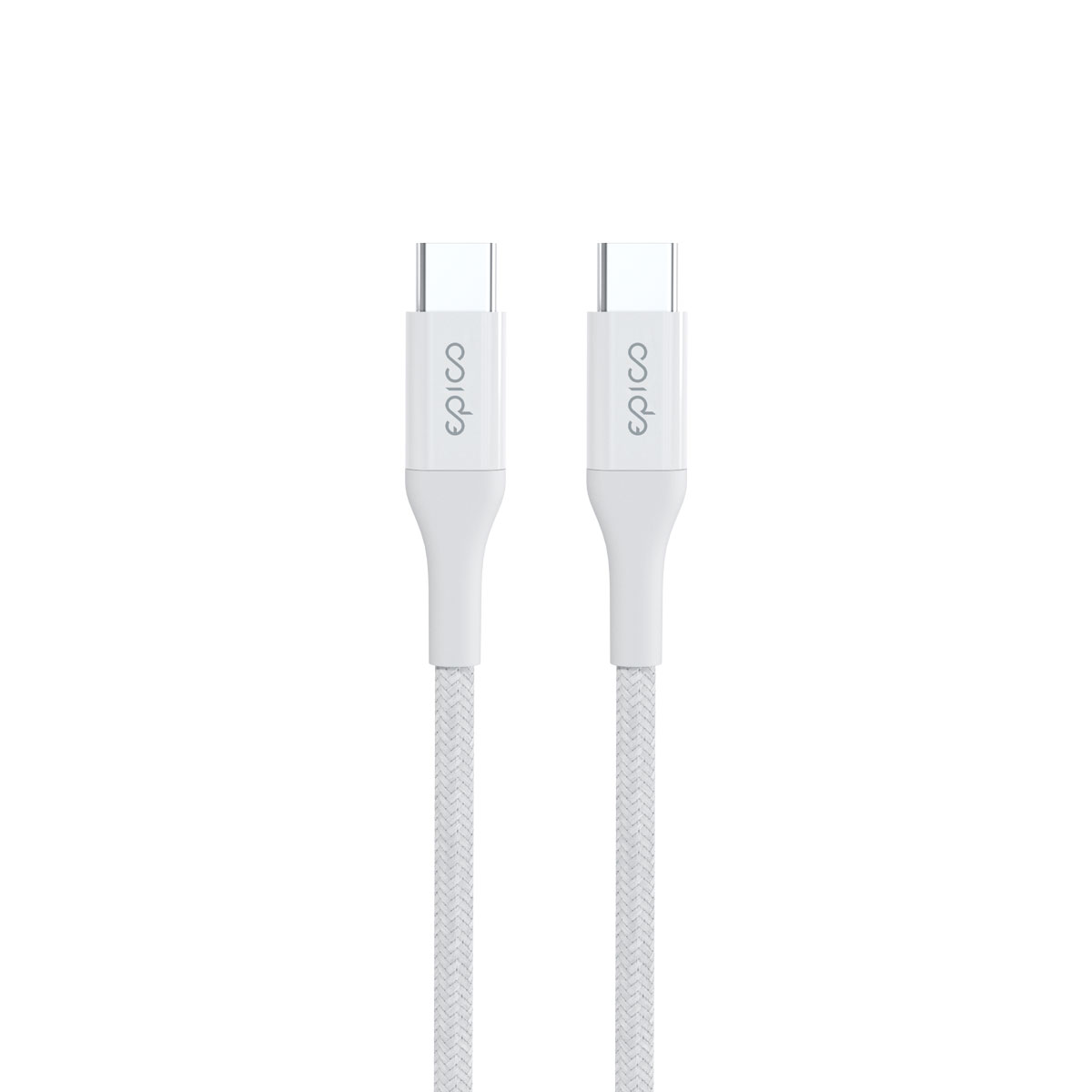 Epico Braided PD Cable 1,2 m USB-C to USB-C - biela 9915141100002