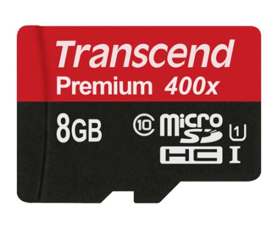 TRANSCEND MicroSDHC 8GB Premium, Class 10 UHS-I 300x, bez adaptéra TS8GUSDCU1 Transcend