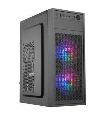 EUROCASE skříň ML N6-530B, ATX, 2x USB-A, 1x USB-C, 2x 120mm ARGB Fan, černá P001039859536 Eurocase