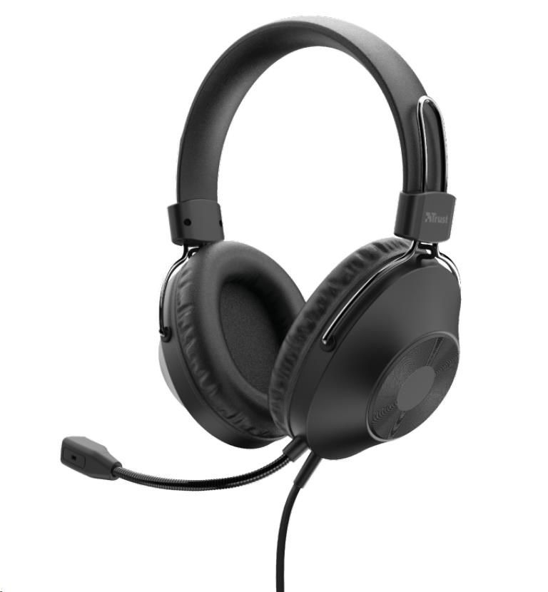 TRUST sluchátka s mikrofonem Ozo Over-Ear USB Headset 24132 Trust
