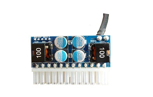 Eurocase menič napätia DC/DC (in 12V/out ATX) 90W pico PSU - mini, 20pin, 4pin, molex, SATA DC12V-DC-ATX-PICO