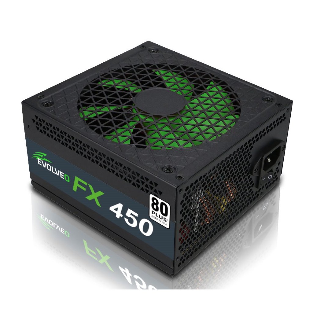 EVOLVEO FX 450, zdroj 450W ATX, 14cm, tichý, 80+, bulk CZEFX450 Evolveo