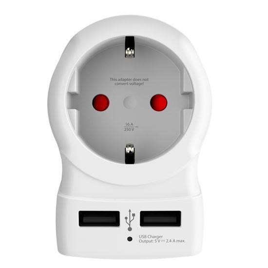 SKROSS cestovní adaptér USA USB pro použití ve Spojených státech, typ B PA29USB Skross