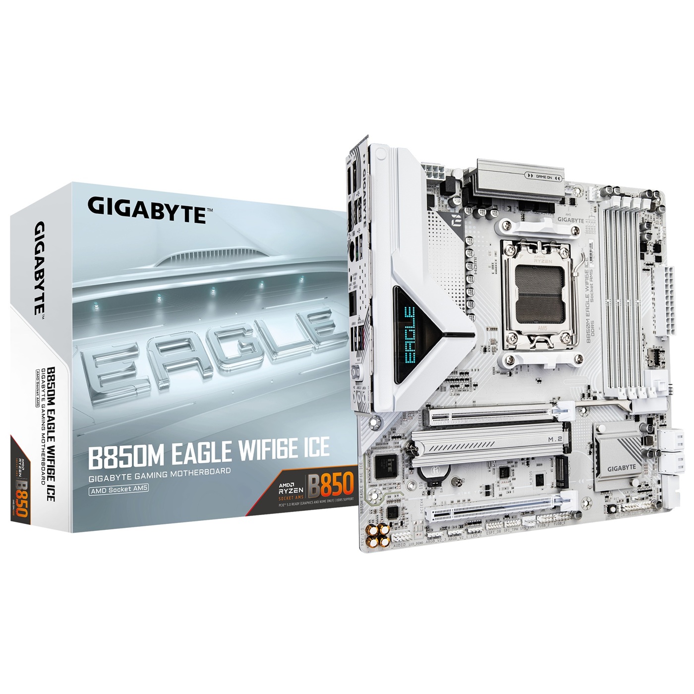 GIGABYTE B850 EAGLE WIFI6E ICE/AM5/mATX B850M EAGLE WF6E ICE Gigabyte