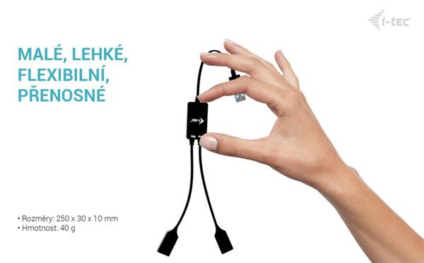 i-tec USB-A Cable HUB 2 port (2x USB-A) U3CBLHUB2A I-Tec
