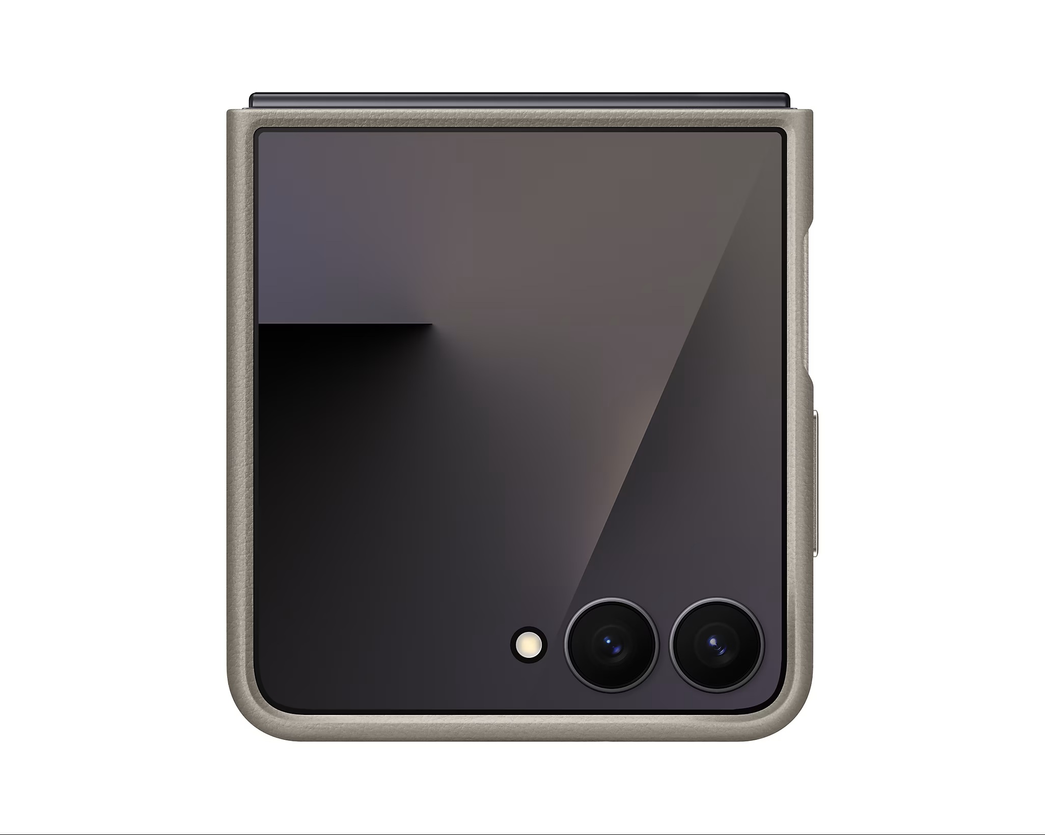 Samsung Ochranný kryt z vegánskej kože Flip7 Taupe EF-VF766PJEGWW