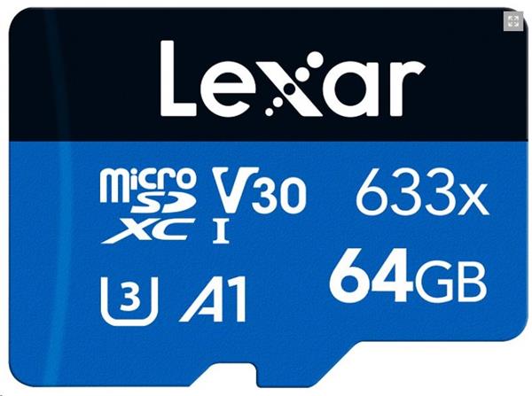 Lexar 32GB Lexar® High-Performance 633x microSDXC™ UHS-I, up to 100MB/s read 20MB/s write C10 A1 V30 U3, Global LMS0633032G-BNNNG