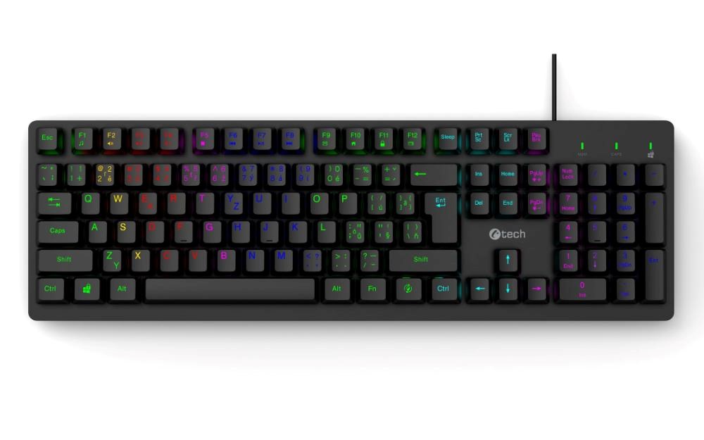 Herná klávesnica C-TECH Riven (GKB-16), RGB, USB C-Tech