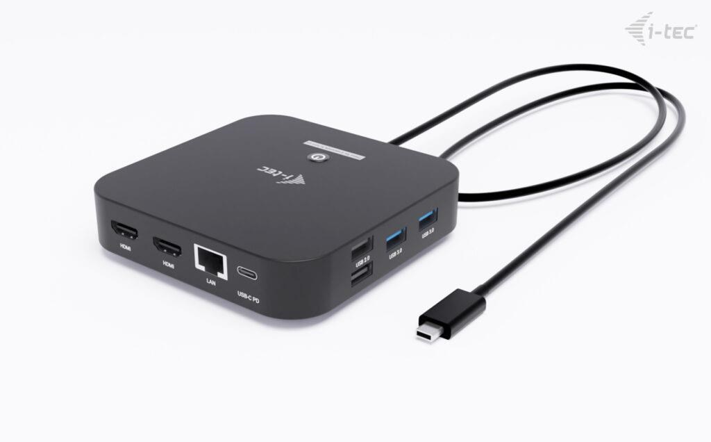 i-tec USB-C Dual HDMI Docking Station with Power Delivery 100W + i-tec Universal Charger 100W C31DUALHDMIDPD100 I-Tec