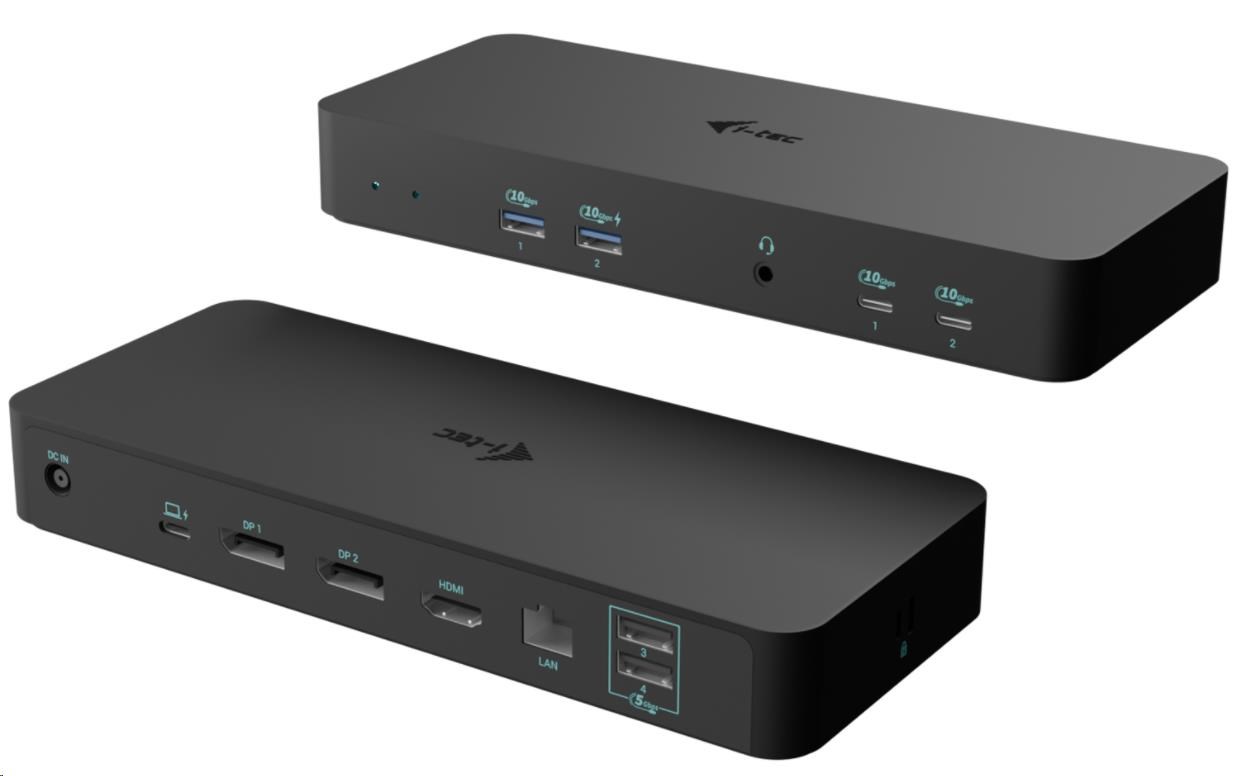 i-tec USB-C Intelligent Triple Display Docking Station, Power Delivery 100W C31INTGTRI4KDOCPD I-Tec