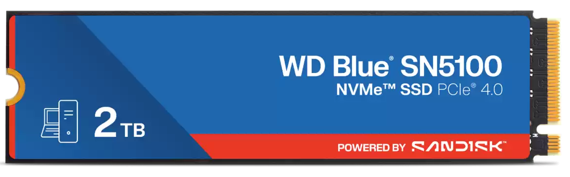 Western Digital WD BLUE SSD NVMe 2TB PCIe SN5100, Gen4, (R:xxxx, W:xxxxMB/s) WDS200T5B0E SanDisk