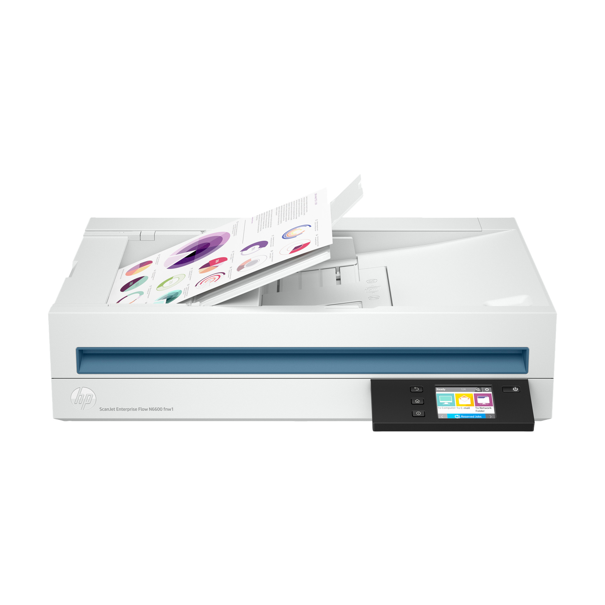 HP ScanJet Ent Flow N6600 fnw1 Plochý skener (A4,1200x1200,USB 3.0, WiFi, Ethernet, ADF) 20G08A-B19