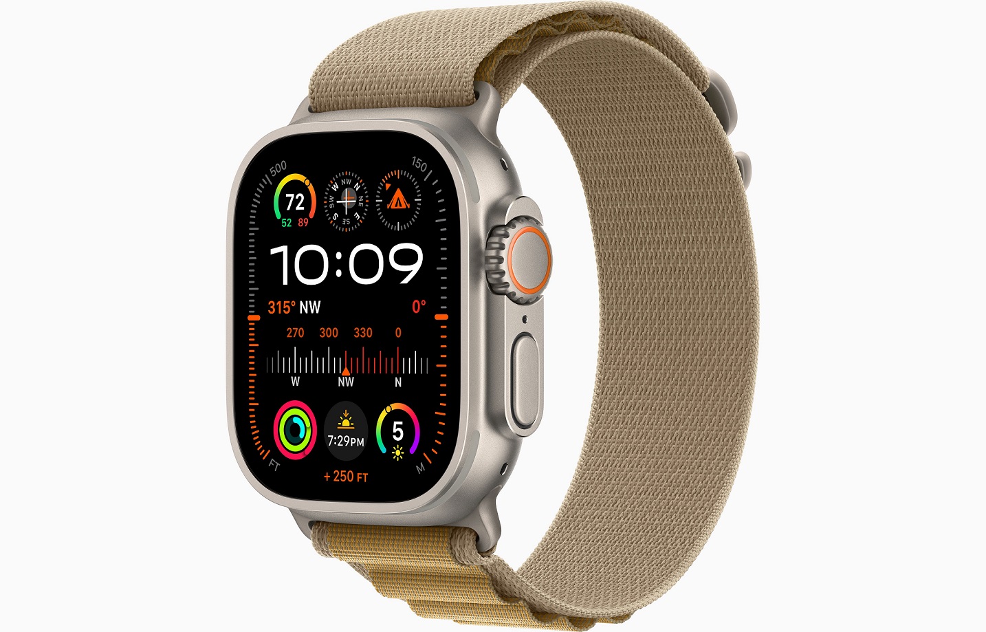 Apple Watch Ultra 2/49mm/Natural/Šport Band/Tan Alpine/Medium MX4F3CS-A