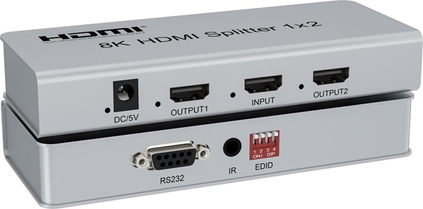 PremiumCord HDMI 2.1 splitter 1-2 porty khsplit2p