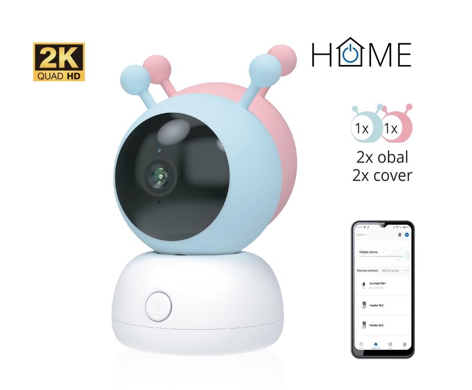 iGET HOME Camera CS2 Baby - WiFi 2K IP kamera a opatrovateľka, nočné videnie, audio, 2x obal, teplota 75020825