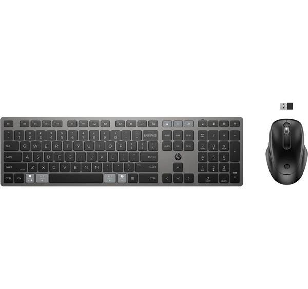 HP 725 Multi-Device Rechargeable Wireless Keyboard and Mouse Combo 9T5B0UT-BCM