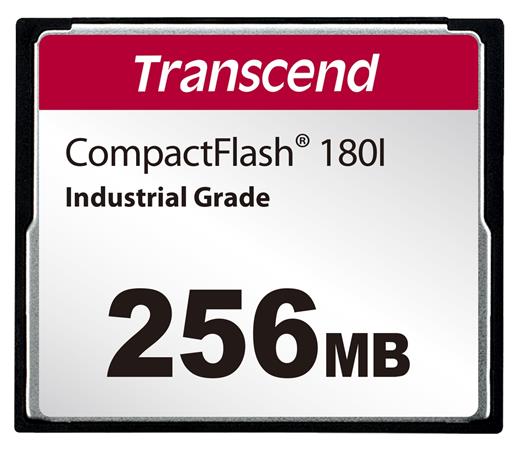 TRANSCEND CompactFlash Card CF180I, 256MB, SLC mode WD-15, Wide Temp. TS256MCF180I Transcend
