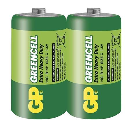 GP C Greencell, zinko-chloridová - 2 ks, fólie 1012302000 GP Batteries