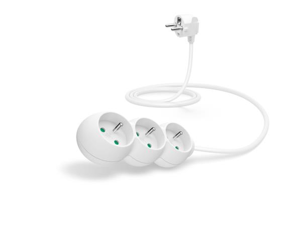 CONNECT IT prodlužovací kabel 230 V, 3 zásuvky, 1,5 m, bez vypínače (bílý) CI-1319 Connect IT