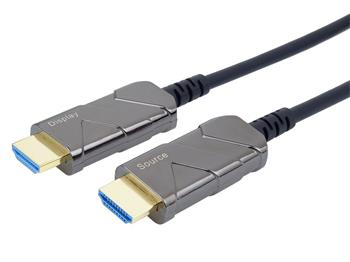 PremiumCord Ultra High Speed HDMI 2.1 optický fiber kabel 8K@60Hz,zlacené 25m kphdm21x25