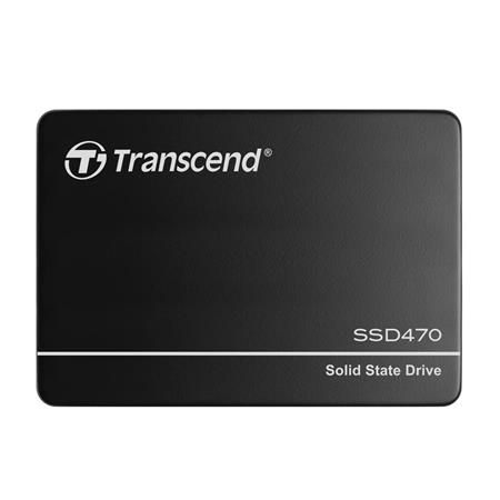 TRANSCEND SSD470K-I 1TB Industrial (3K P/E) SSD disk 2.5" SATA3, 3D TLC, Aluminium case, 560MB/s R, 520 MB/W, černý TS1TSSD470K-I Transcend