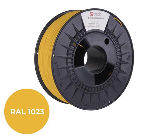 C-TECH tisková struna PREMIUM LINE ( filament ) , ASA, dopravní žlutá, RAL1023, 1,75mm, 1kg 3DF-P-ASA1.75-1023 C-Tech