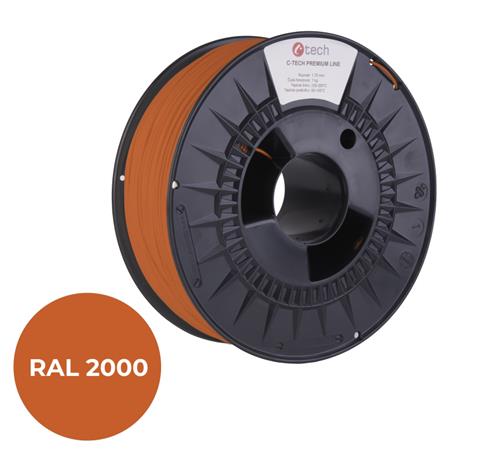C-TECH tisková struna PREMIUM LINE ( filament ) , ASA, žlutooranžová, RAL2000, 1,75mm, 1kg 3DF-P-ASA1.75-2000 C-Tech