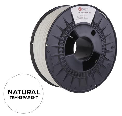 C-TECH tisková struna PREMIUM LINE ( filament ) , ASA, natural, 1,75mm, 1kg 3DF-P-ASA1.75-NAT C-Tech