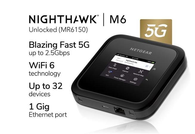 Netgear M6 5G Wifi 6 Mobile Hotspot Router MR6150-100EUS NetGear