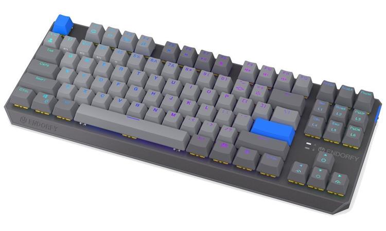 Endorfy Thock V2 TKL Wireless Klávesnice,herní,bezdrátová,mechanická,Endorfy Yellow,US layout,TKL,ARGB,hliník.,BT,2,4GHz USB,šedá EY5A130