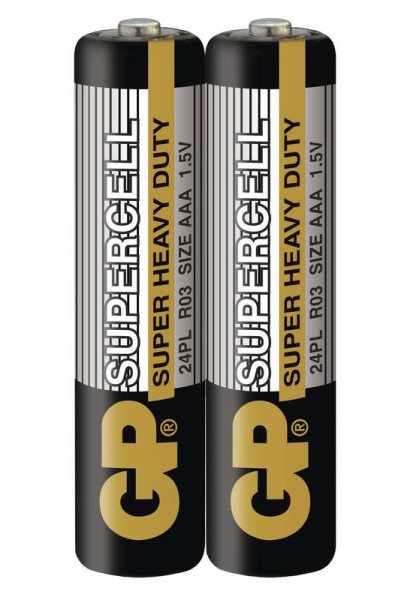 GP AAA Supercell, zinko-uhlíková - 2 ks, fólie 1011102000 GP Batteries
