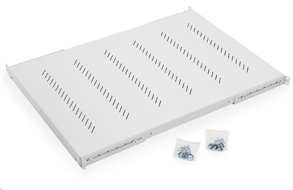 TRITON Regál s perforáciou 19", 1U/550 mm, nosnosť 150 kg, sivý RAC-UP-550-H4 Triton