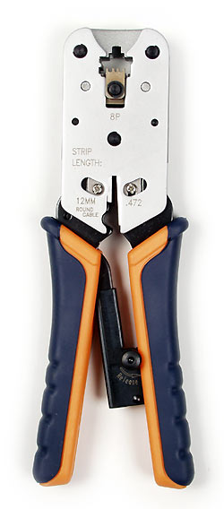 W-star Krimpovacie kliešte RJ45 WS2182R s račňou priame, strúhač izolácie W-Star