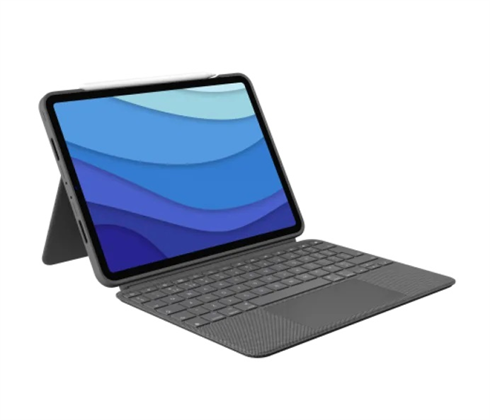Logitech COMBO TOUCH pre iPad Pro 11" (1., 2., 3. a 4.gen.) - šedá - UK 920-010148