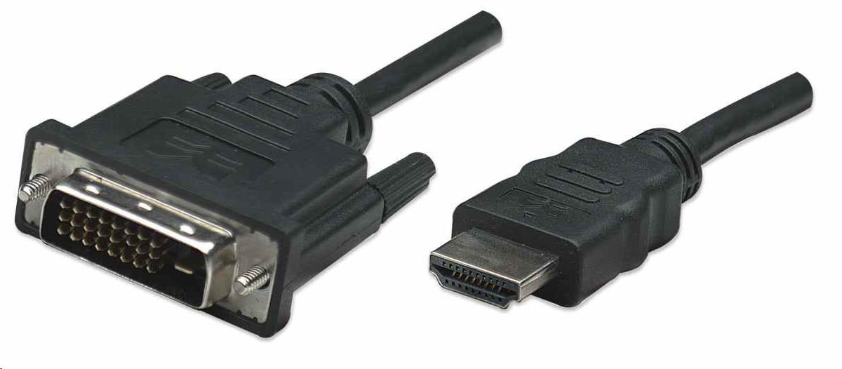 Manhattan HDMI kábel na DVI-D, Dual Link, 1 m, čierny 322782