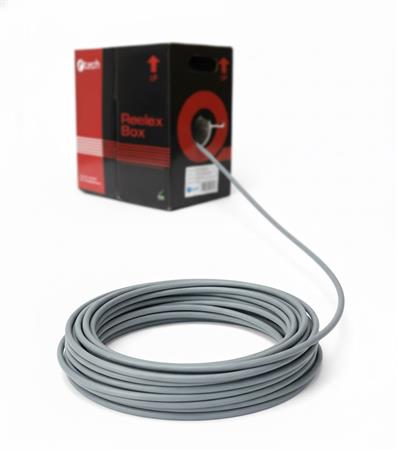C-TECH Eth kabel UTP drát CCA c5e 305m, šedá UTP-5E-305-SO-CCA C-Tech
