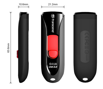 TRANSCEND Flash disk 16GB JetFlash®590K, USB 2.0 (R:13/W:4 MB/s) čierna TS16GJF590K Transcend