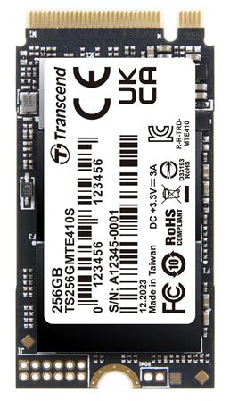 TRANSCEND SSD 256GB 410S, M.2 2242, PCIe Gen4x4, NVMe, 3D TLC, DRAM-less TS256GMTE410S Transcend