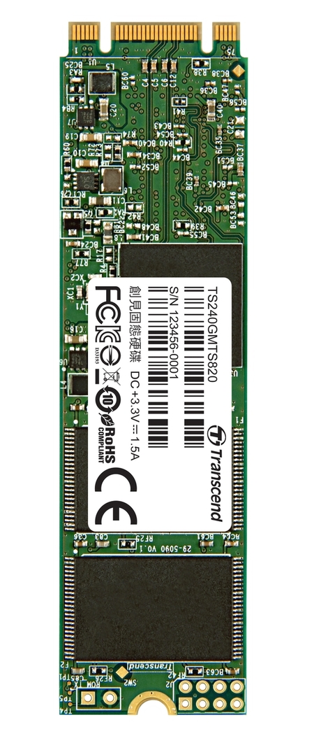 TRANSCEND MTS820S 240GB SSD disk M.2 2280, SATA III (TLC), 500MB/s R, 430MB/s W TS240GMTS820S Transcend