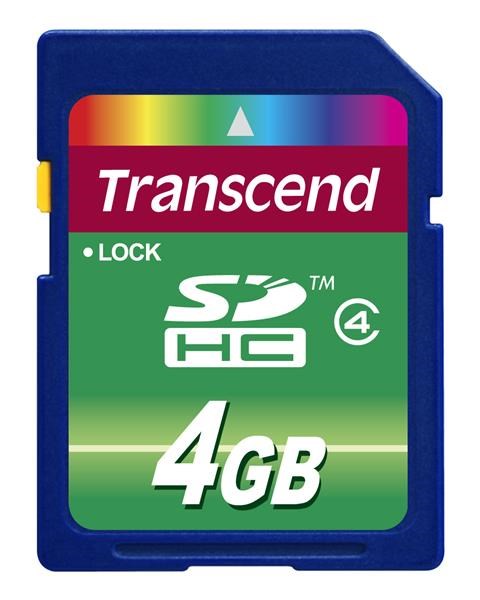 Karta TRANSCEND SDHC 4 GB triedy 4 TS4GSDHC4 Transcend