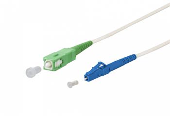 SC/APC - LC/UPC simplex 9/125 SM 3m arm.biely 3mm B3 LSZH 442 OEM