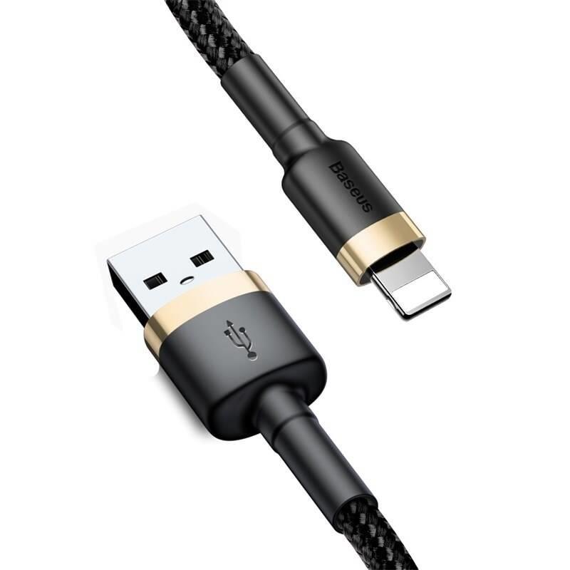 Baseus dátový kábel Cafule USB/Lightning 3m 2A čierno-zlatý 6953156296329 NoName