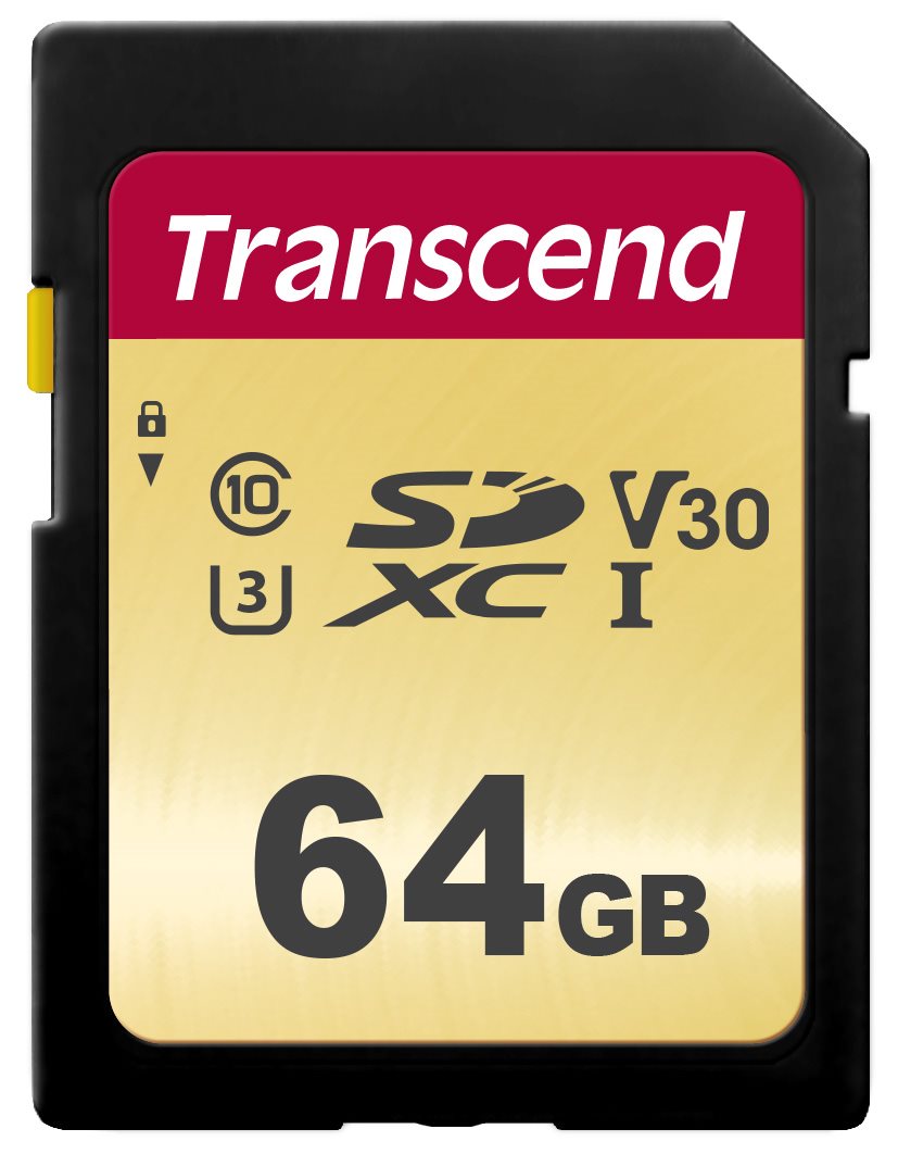 Karta TRANSCEND SDXC 64GB 500S, UHS-I U3 V30 (R:95/W:50 MB/s) TS64GSDC500S Transcend